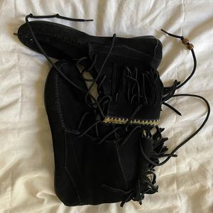 Black TARGET Moccasins